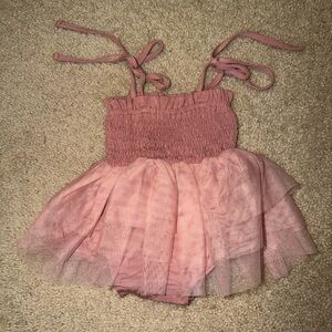Caden Lane Soft Pink Baby outfit with tutu.
